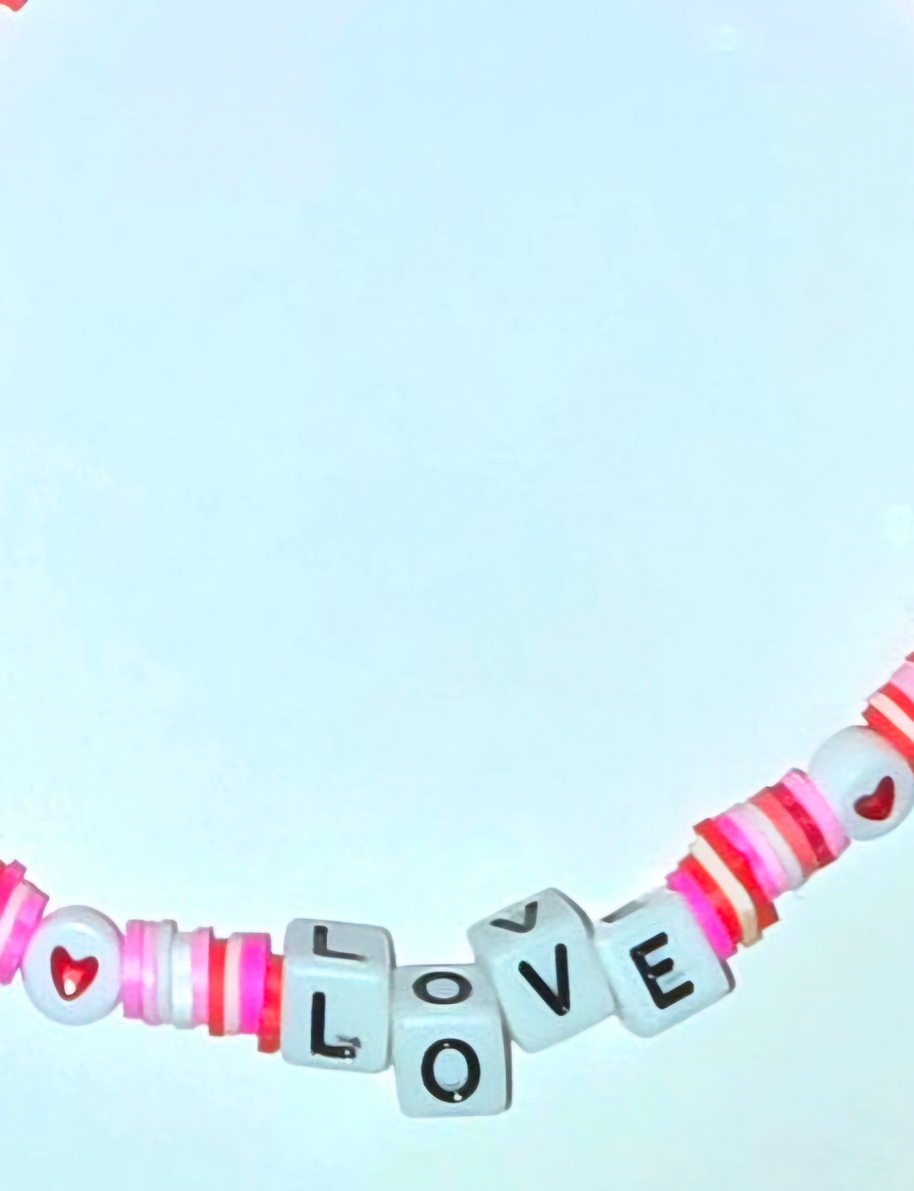 Bright and Colorful Pink Love and Hearts Phone Charm