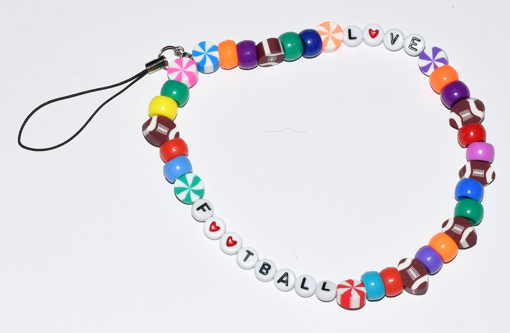 Cute Love Football Phone Charm