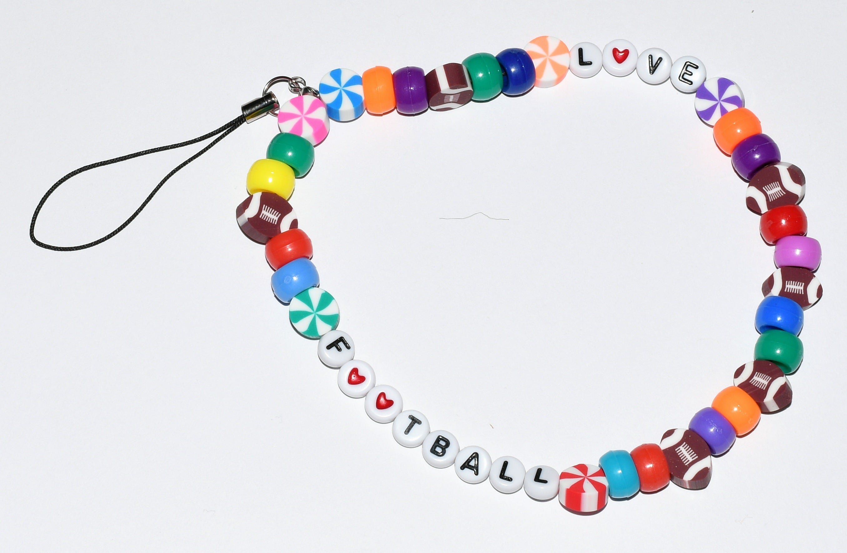 Cute Love Football Phone Charm