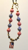 USA Patriotic American Flag Charm Bracelet