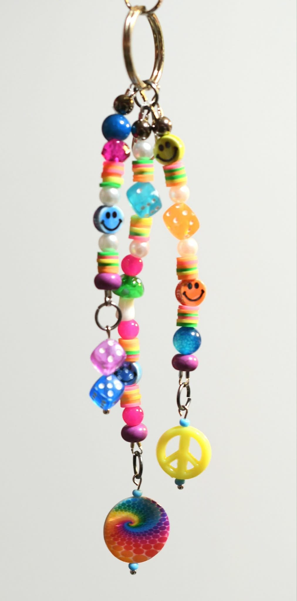 Happy, Lucky, Fun, Colorful Bag Charm