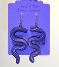 Patriotic Red, White, and Blue Whimsical Snake Dangle Earrings