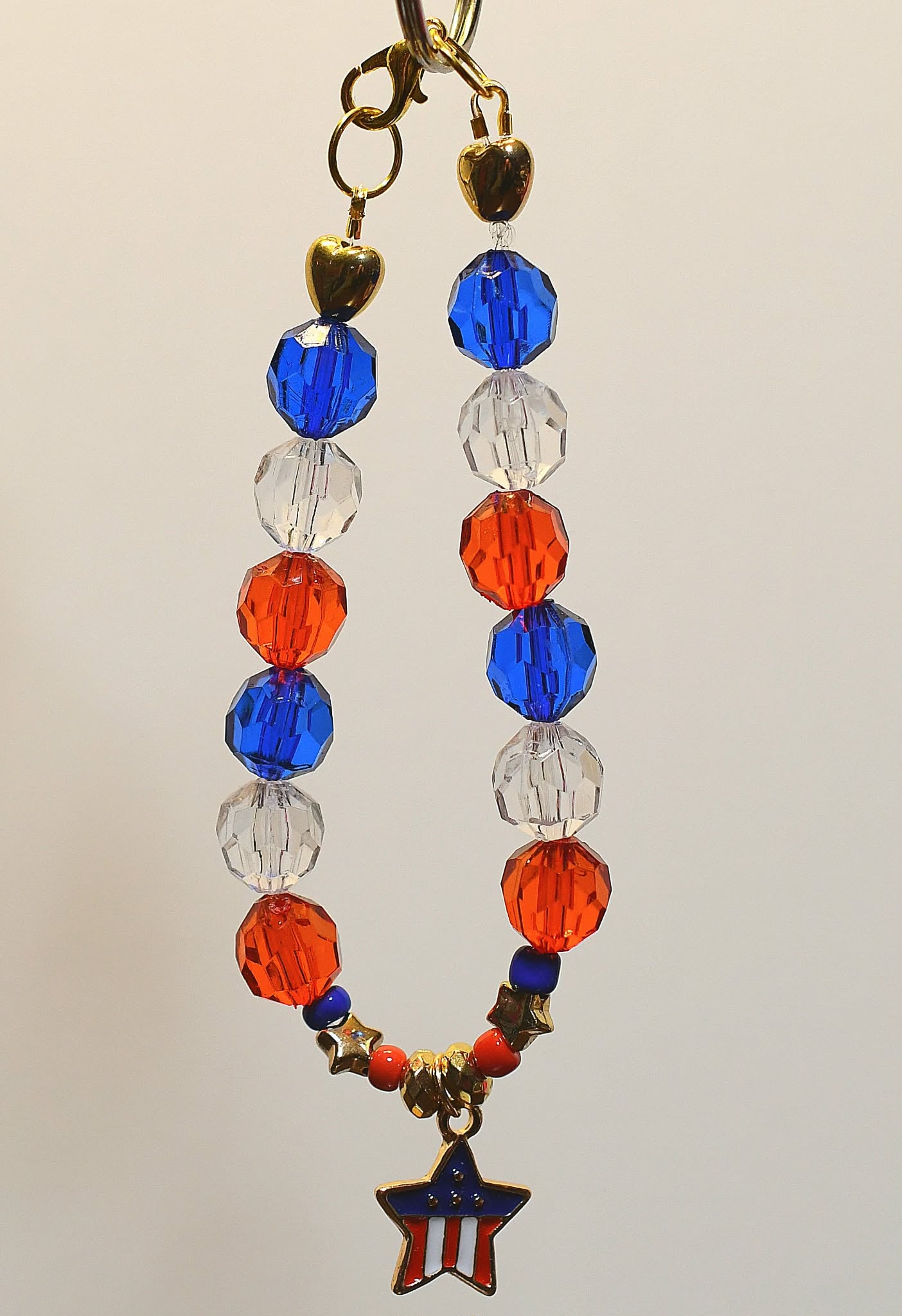 USA Patriotic Star Charm Bracelet