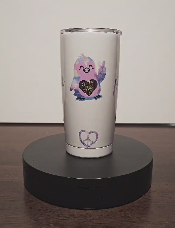 Penguin Peace and Love 20oz Tumbler